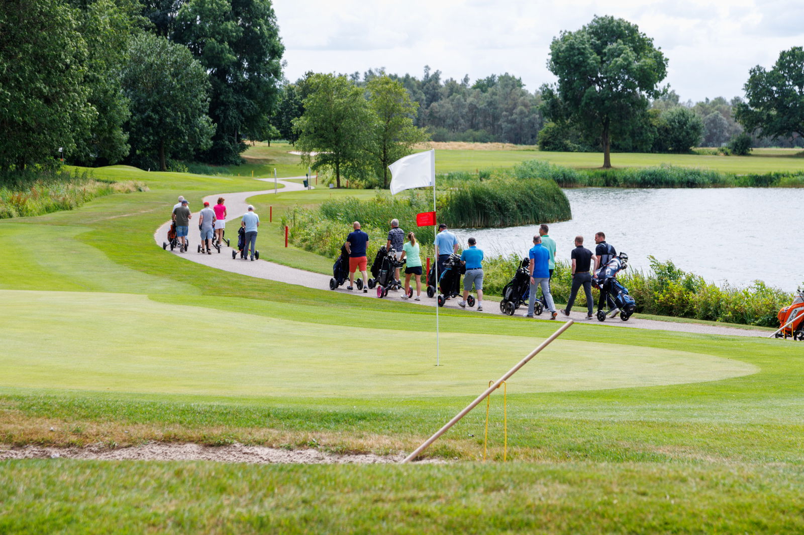 Golfers op De kurenpolder