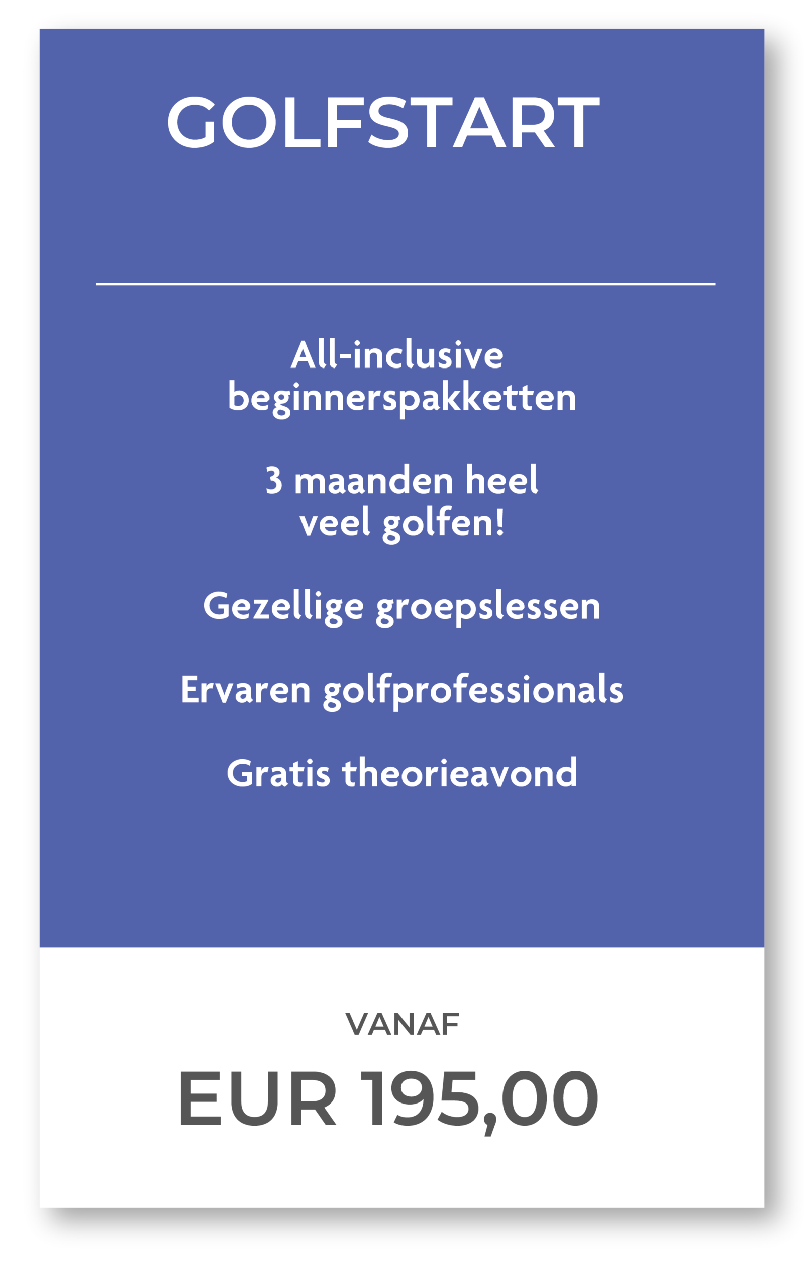 Beginnen met golf, Golfstart op de golfparken van de Hollandsche Golfclub