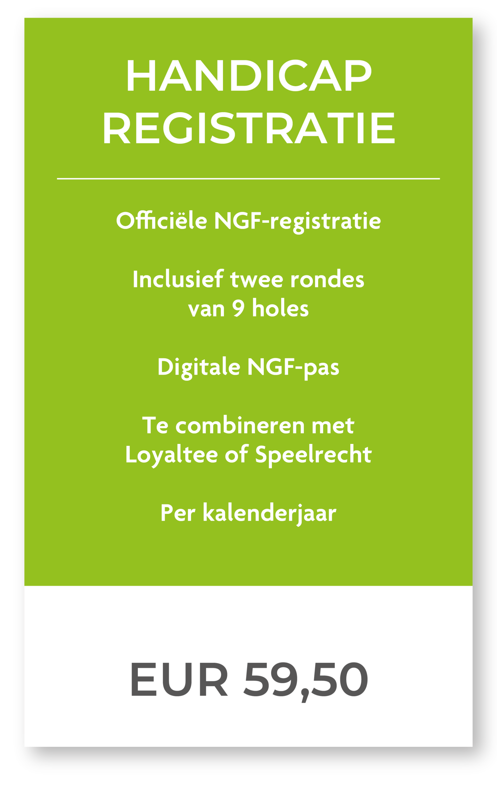 NGF Handicapregistratie via de Hollandsche Golfclub