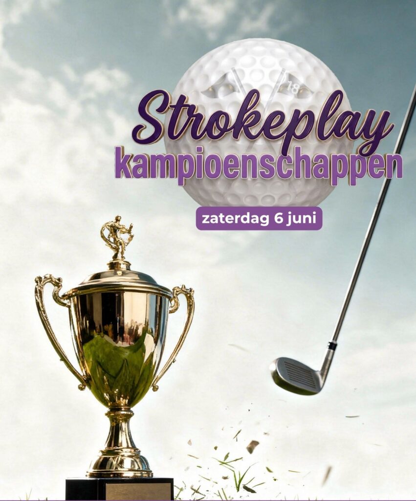 Start vanaf 8:04 uur | 36 holes | Inschrijfgeld EUR 5 + credits per 9 holes | Finales worden op zondag 7 juni gespeeld