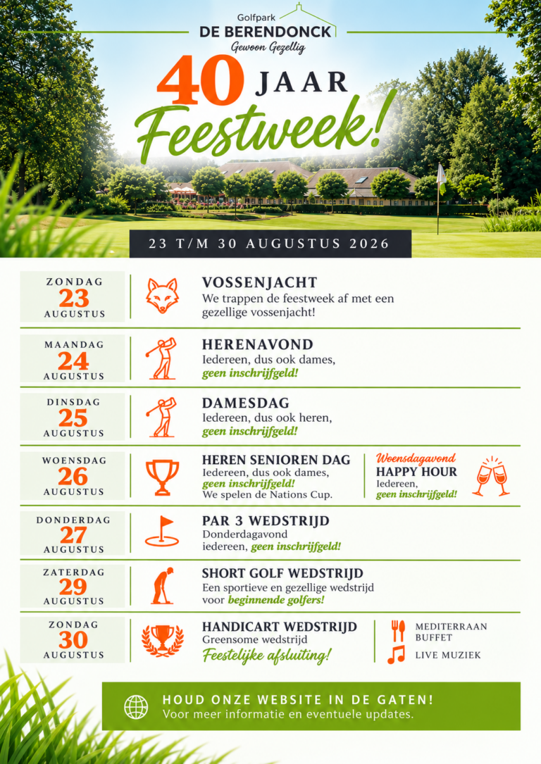 De Berendonck 40 jaar | Feestweek!