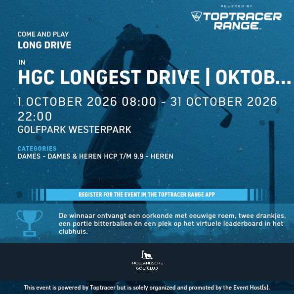 Westerpark | Toptracer Challenge oktober | Longest Drive